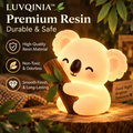 𝑳𝑼𝑽𝑸𝑰𝑵𝑰𝑨™ Eucalyptus Koala LED Night Light – Cute Koala Bedside Table Lamp, USB-C Rechargeable Animal Light, Warm & Soft White Touch Lamp