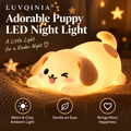 𝑳𝑼𝑽𝑸𝑰𝑵𝑰𝑨™ Goodnight Puppy LED Night Light – Cute Dog Bedside Lamp, Rechargeable Touch Animal Table Light, Warm & Soft White LED Desk Lamp